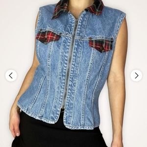 90s Paris Blues denim Vest